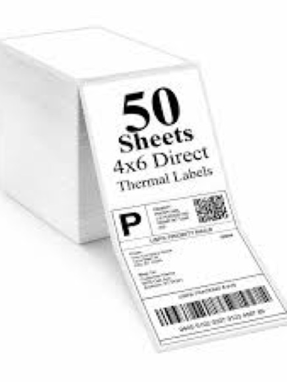 4x6 Direct Thermal Shipping Labels - White - 50 Sheets